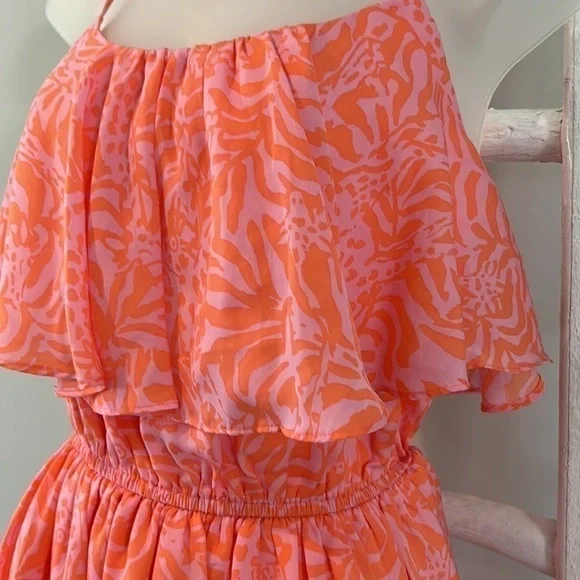 𝅺LILLY Pulitzer girafeey flouncy dress size xs - Picture 4 of 7